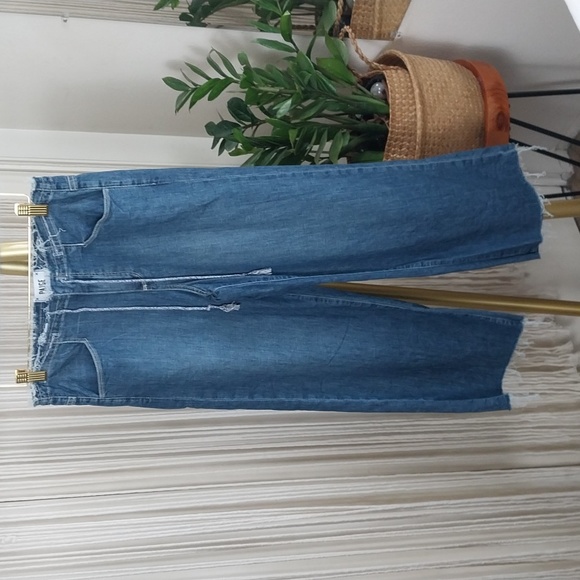 Paige size 25 Chambray wide-leg denim jeans - Picture 1 of 12